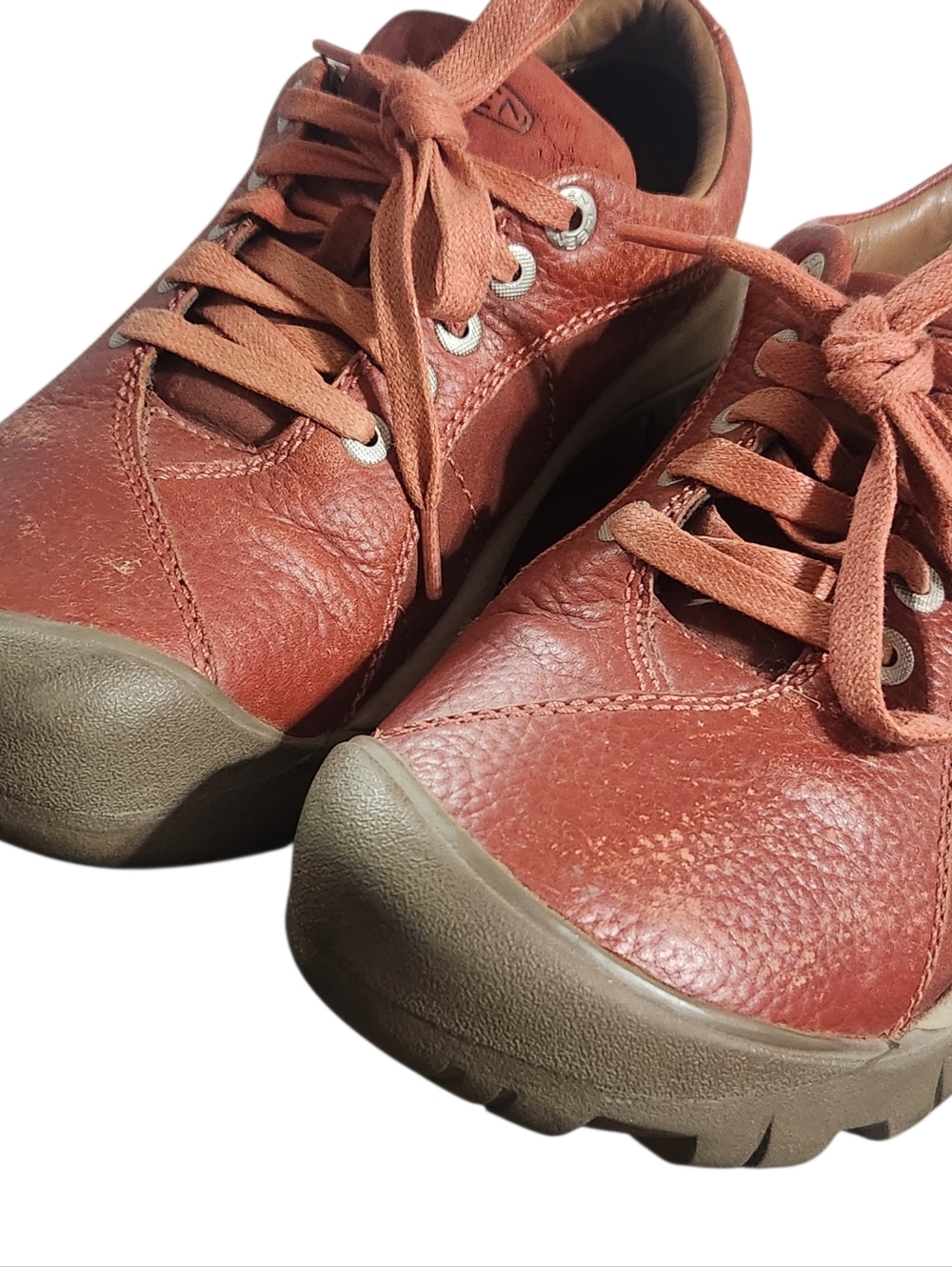 Keen Presidio Shoes Womens Size 8.5 Leather Lace Up Tandoori Red - Picture 3 of 11